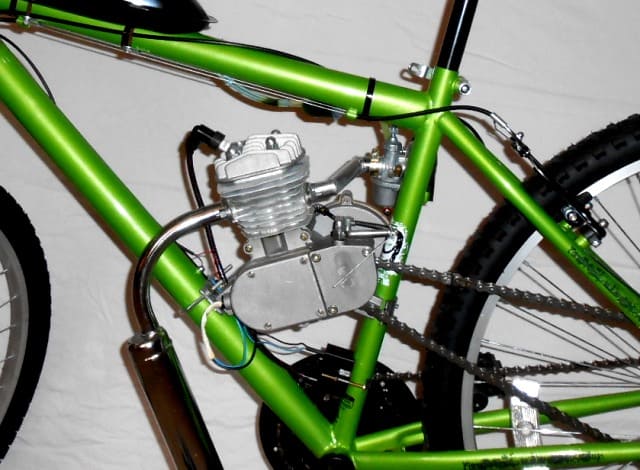 2-Stroke 80CC GAS Motor Bicycle Silver Engine Kit Motorized Bike 