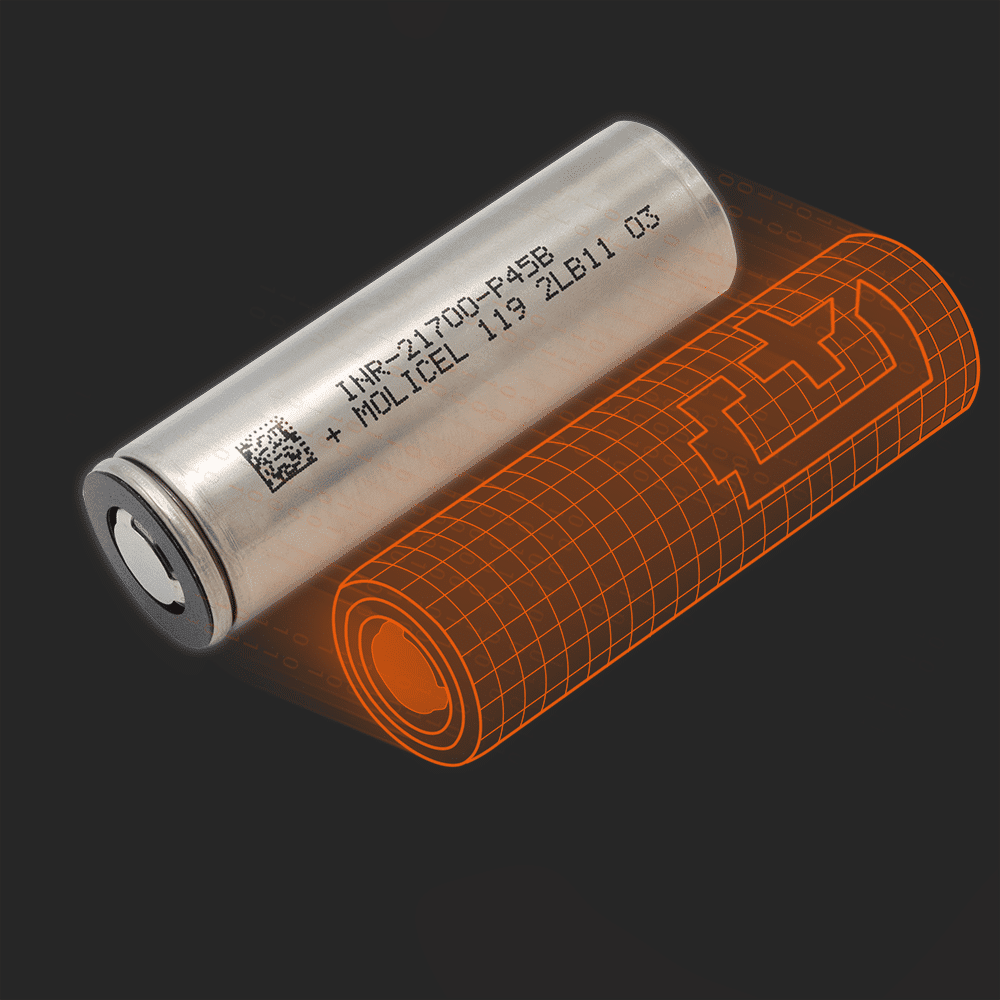 A battery is shown next to an orange wire.