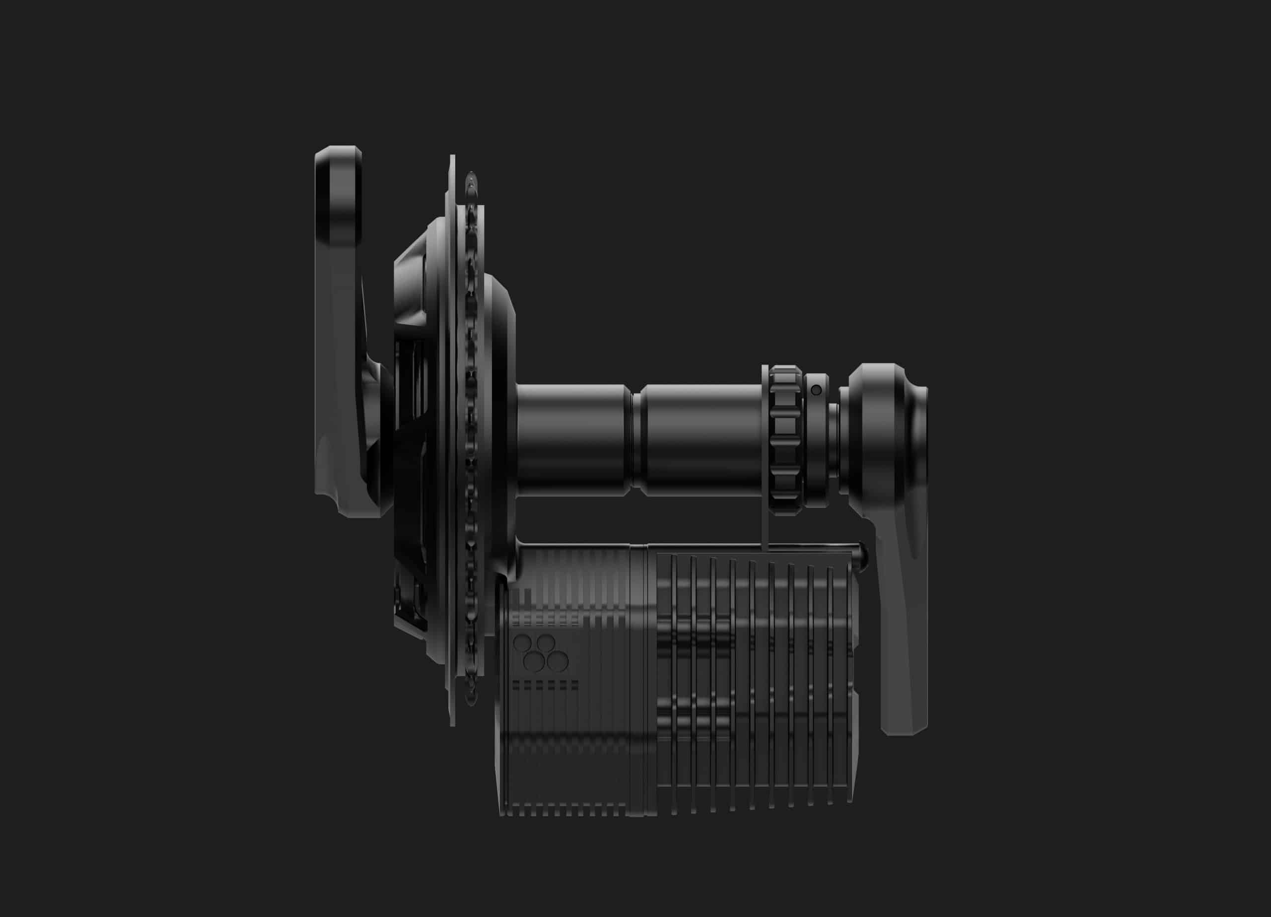 A black camera with a black background