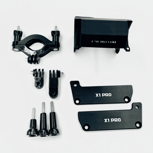 A set of parts for the camera and other accessories.