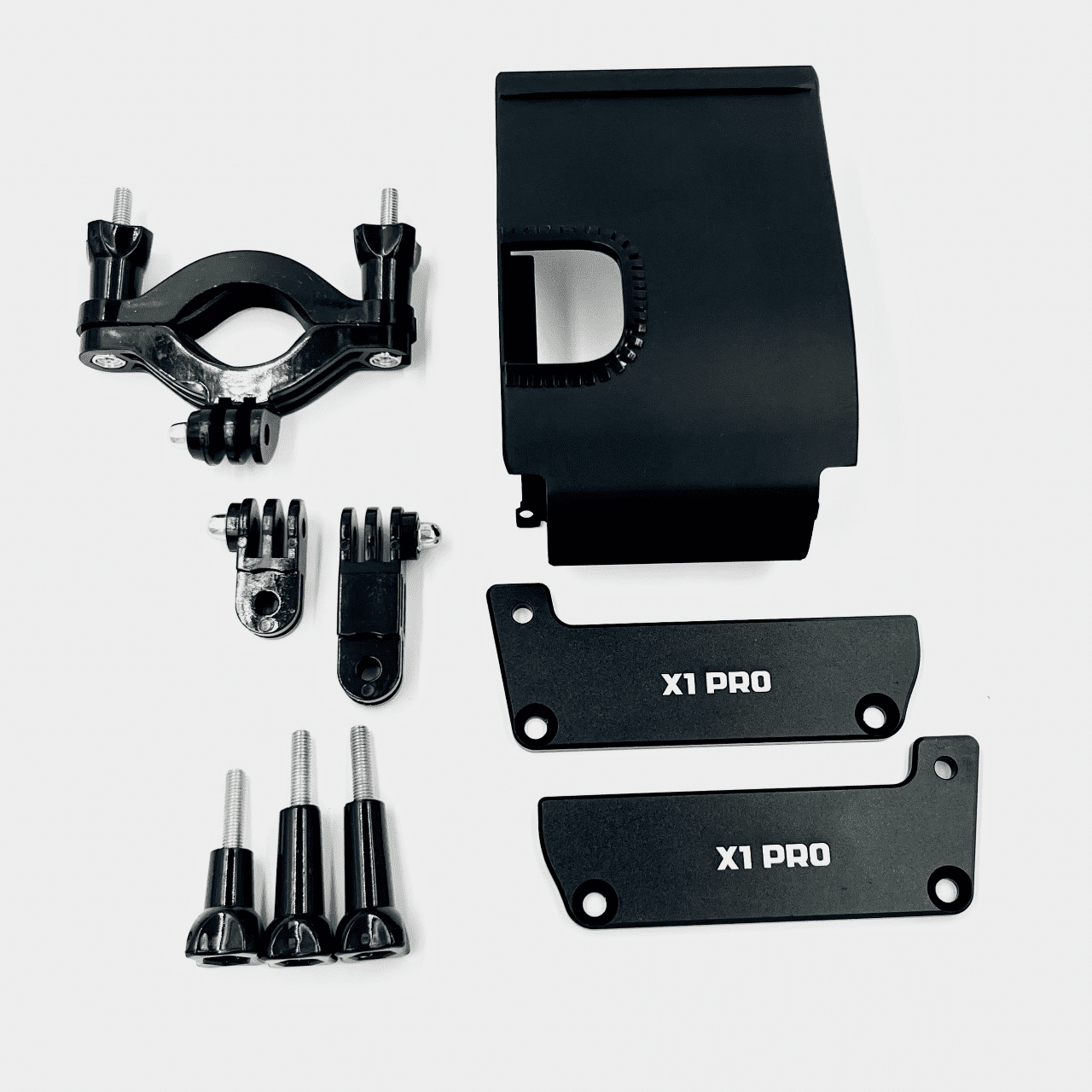 A set of parts for the camera and accessories.