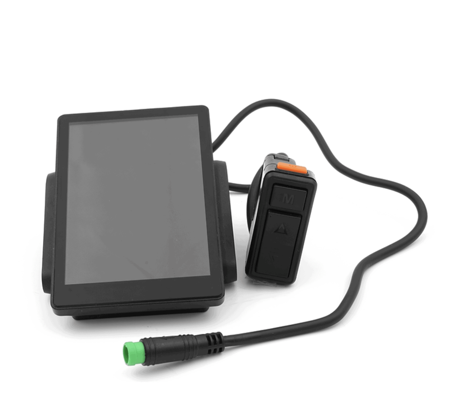 A tablet and charger on a table.